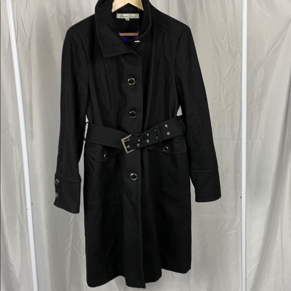 Black belted Kenneth Cole jacket